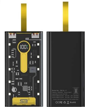 SB 10000 mAh 22.5 W Compact Pocket Size Power Bank(Transparent)