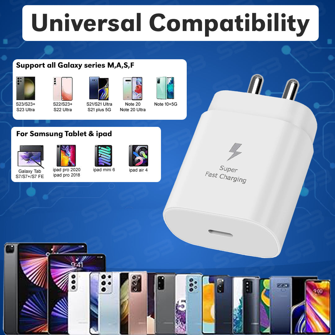 SB 25 W PD 3A Super fast charger (Only Adaptor)