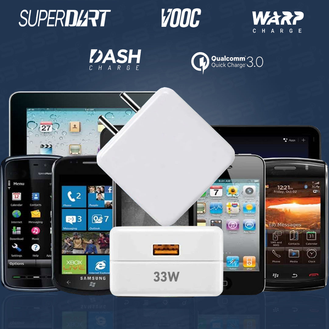SB 33 W SuperVOOC compatible 4A Mobile Charger with Detachable Cable