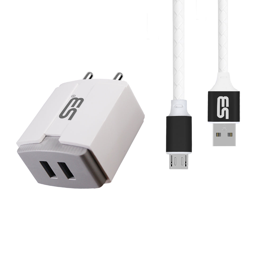 SB 12 W 3.4 A Multiport Mobile Charger with Detachable Cable