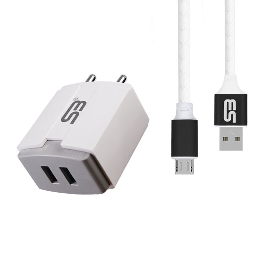 SB 12 W 3.4 A Multiport Mobile Charger with Detachable Cable