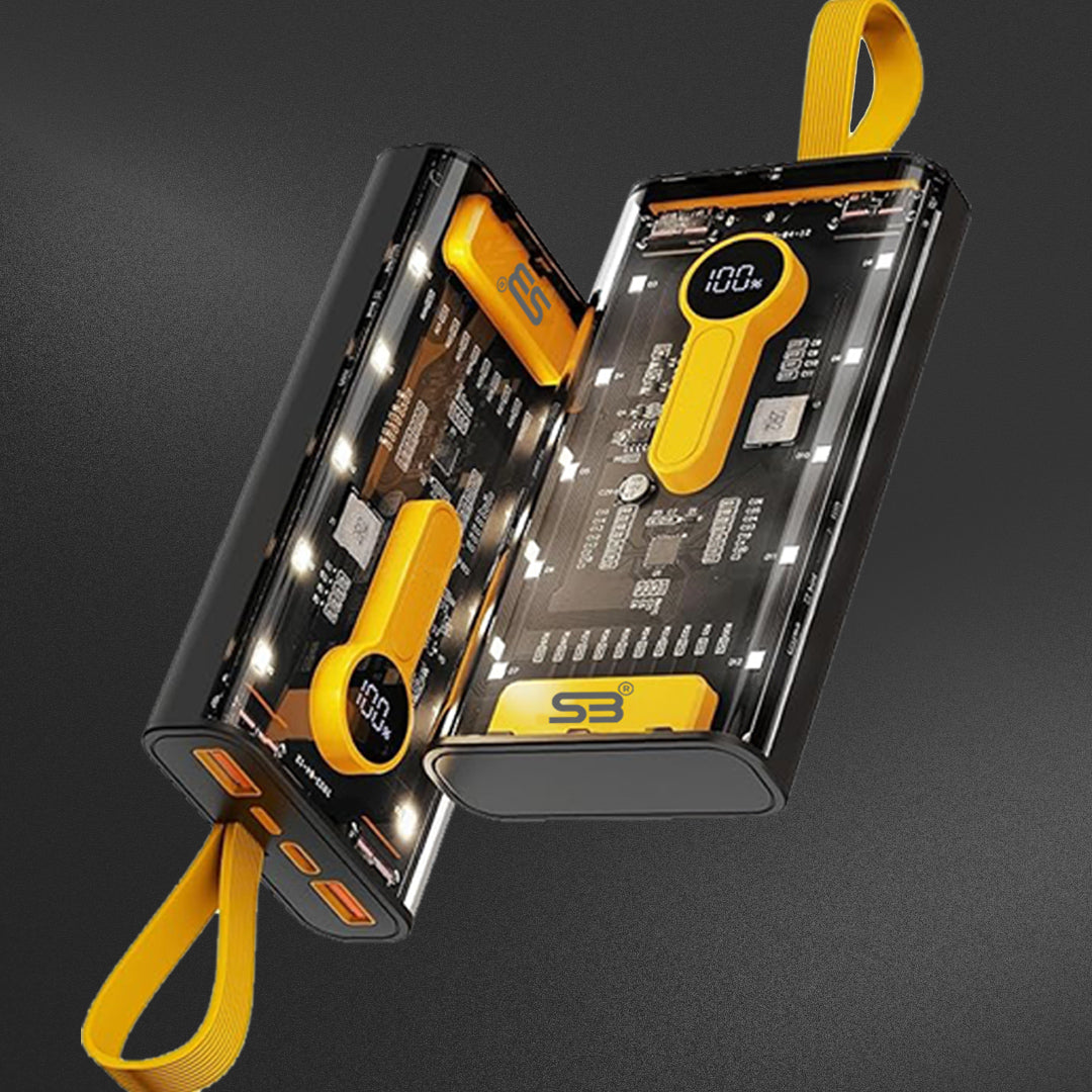 SB 10000 mAh 22.5 W Compact Pocket Size Power Bank(Transparent)