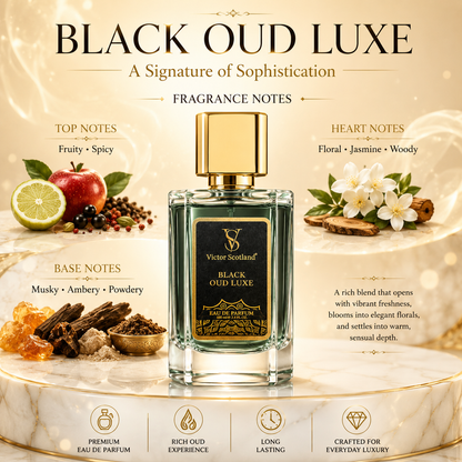 Black OUD Luxe Eau De Parfum for Men | Long Lasting Luxury Oud Perfume Eau de Parfum - 100 ml