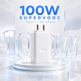 SB 100W SuperVOOC Charger with USB Type C Cable, Fast Charger for OnePlus, Realme & Oppo, VOOC Warp Dash SuperDart Charging Adapter, BIS Certified