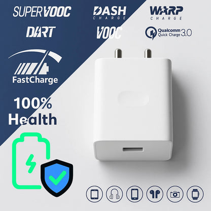 SB 33W VOOC compatible 4A Mobile Charger with Detachable Cable