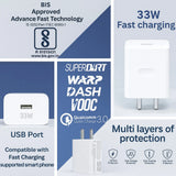 SB 33W VOOC compatible 4A Mobile Charger with Detachable Cable