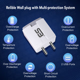 SB 12 W 3.4 A Multiport Mobile Charger with Detachable Cable