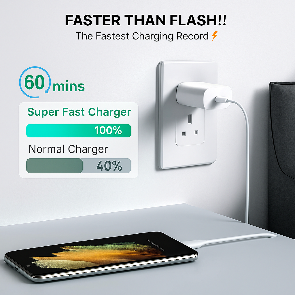 25W PD Charger | Super Fast Type-C Adapter (Only Adaptor)