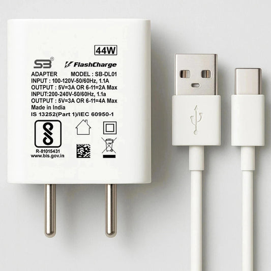 SB 44W Flash Charger | Type-C Fast Charging Adapter
