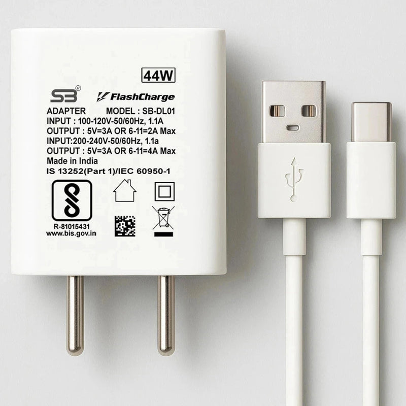 SB 44W Flash Charger | Type-C Fast Charging Adapter
